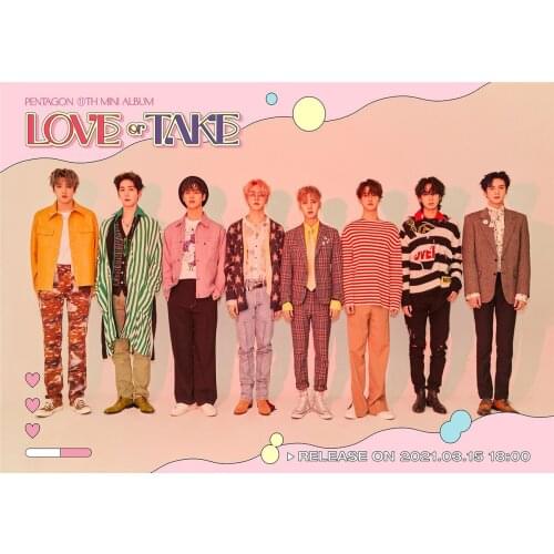 Korean Boys KPOP PENTAGON Poster New Album LOVE or TAKE Poster Pictorial Photo UNlVERSE Surrounding Wall Decoration Room Decor