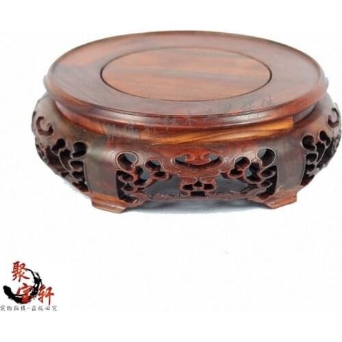 Household act the role ofing is tasted mahogany wood carving handicraft circular base of Buddha vase furnishing articles