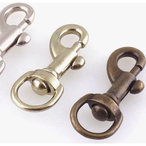 Swivel Clasp Claw Silver Dog Collar for Leash Lobster Clasp Trigger Clasp Swivel Hook Dog Hook Handbag Clasp Strap Purse Clip