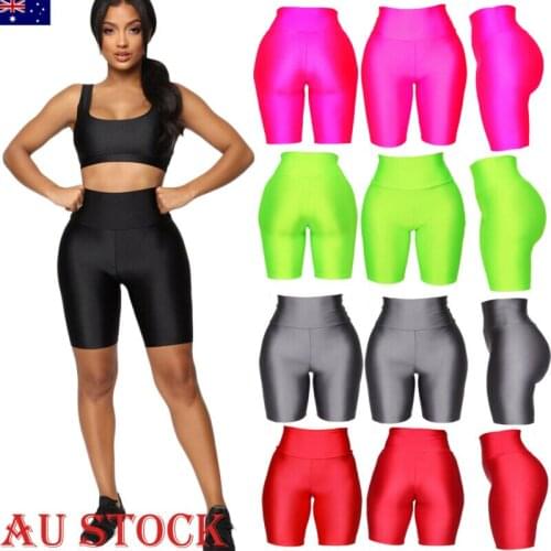 New Womens Shorts Plain Gym Active Summer Cycling Shorts Basic Stretch Short Hot Pants /BY