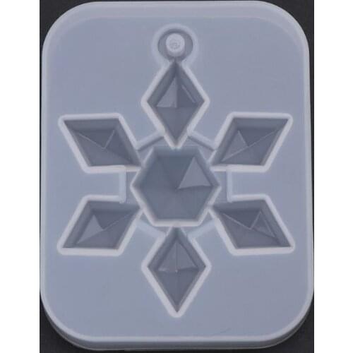 Silicone Mold Mirror DIY Snowflake Handmade Crafts Epoxy Resin Molds Silica Jewelry Making Pendant Crystal Necklace Decoration