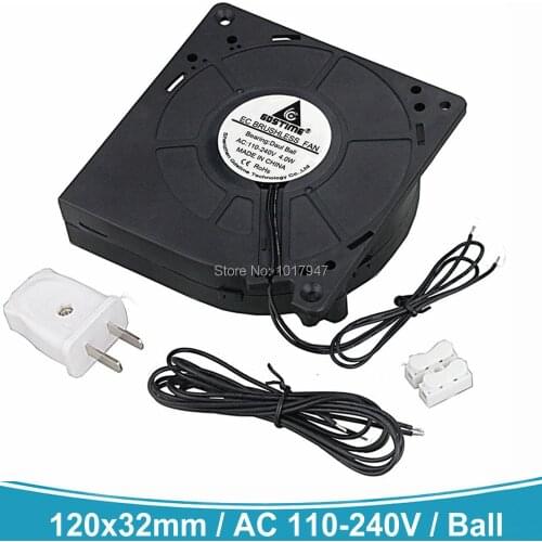 Gdstime 120mm EC Blower Ball Bearing 12cm 12032 120x32mm Brushless Cooling Fan AC 110V 120V 220V 240V