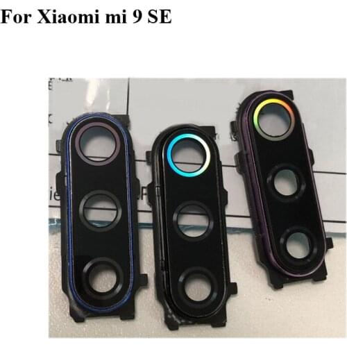 For Xiaomi mi 9 SE mi9 SE Rear Back Camera Glass Lens +Camera Cover Circle Housing Replacement test good For Xiao mi mi 9SE