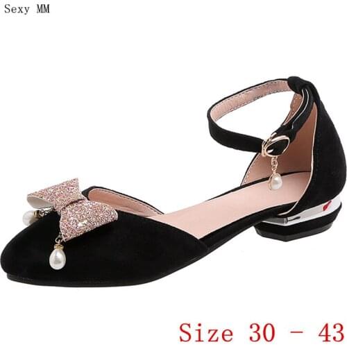 Girl Pumps Women Oxfords Career D'Orsay Shoes Low Heels Woman Low Heel Shoes Small Plus Size 30 31 32 33 - 40 41 42 43