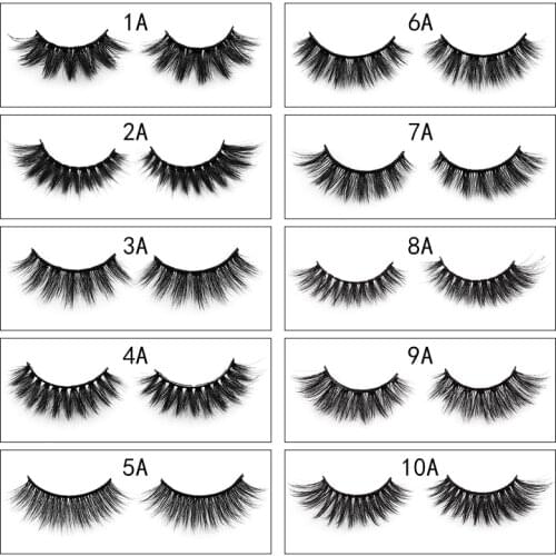 1 Pair Makeup Eyelashes 3D Mink Hair Soft False Eyelashes Natural/Thick Long Eyelashes Extension Mink Fake Eye Lashes Maquiagem