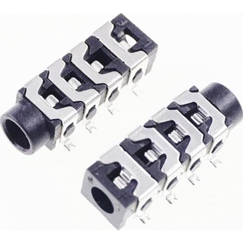 1000pcs Phone Jack 3.5mm 8 pin for 4 poles audio plug Surface Mount PCB reflow solderable with locators DC30V 0.5A Rohs New