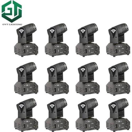 12pcs/lot Moving Head Stage Lighting RGBW 4 in 1 with 10W for DJ Disco Club Party Dance Wedding