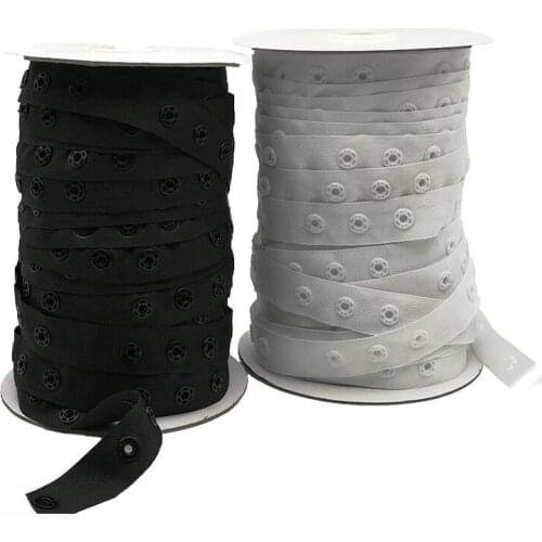 2yards/lot Button tapeSnap strap clothing accesories Homemade clothing decoration For DIY