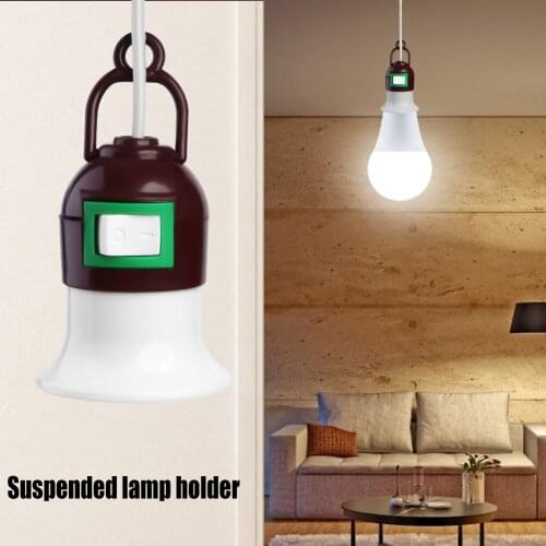 3m/5m/10m E27 Hanging Suspended Lamp Holder with Switch Connection Line Ceiling Lamp Pendant LED Bulb Socket Holder Lamp Bases