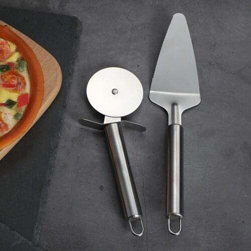4 Patterns Stainless Steel Pizza Cutter Double Roller Pizza Knife Cutter Pastry Pasta Dough Crimper Kitchen Pizza Tools