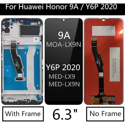 6.3" LCD FOR Huawei Honor 9A MOA-LX9N / Y6p 2020 MED-LX9, MED-LX9N LCD Display Touch Screen Digitizer Assembly