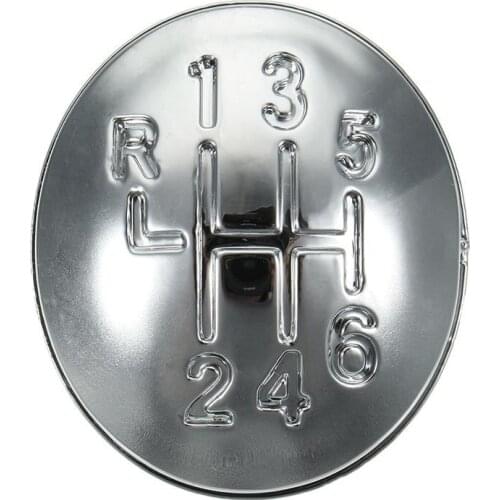 6 Speed Gear Shift Knob Cap Cover For Renault Clio Megane Scenic Twingo Chrome Plastic Auto Car Styling Auto Accessories