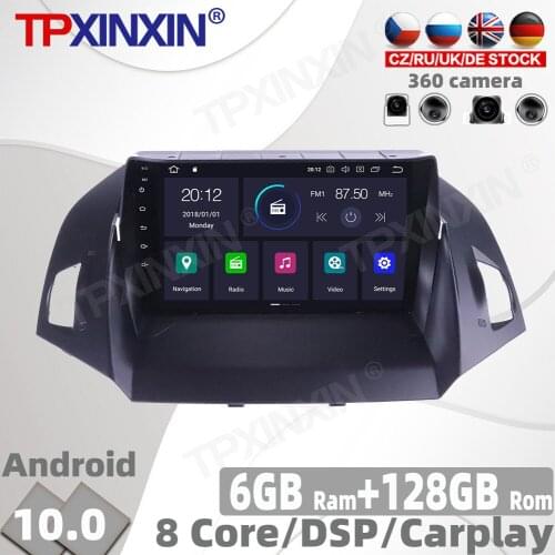 128GB Android 10 For Ford Kuga Escape 2012 -2019 Car Radio Multimedia Video Player Navigation GPS Accessories Auto 2din no DVD