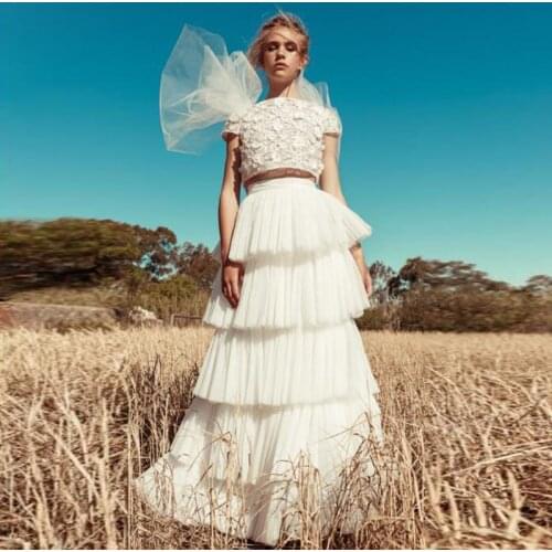 White Tiered Tulle Long Prom Skirt High Waist Floor Length Chic Maxi Skirts Womens Tulle Tutu Formal Party Skirt Custom Made