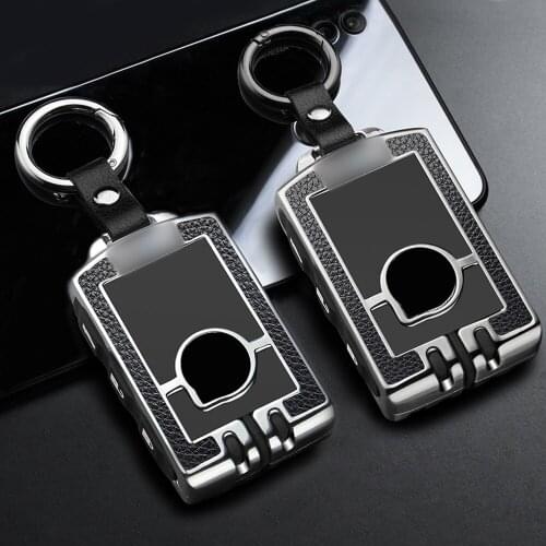 Metal Zinc Alloy Car Key Cover Case Key Chain Skin For Volvo XC40 XC60 S90 XC90 V90 2017 2018 T5 T6 2015 2016 T8 Car Accessories