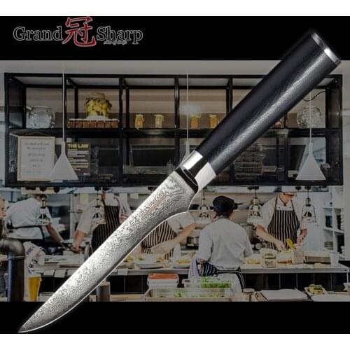 Boning Knife Damascus Kitchen Knife vg10 Japanese Damascus Steel Kitchen Knives Chefs Cooking Tools Butcher Carving Slicing NEW