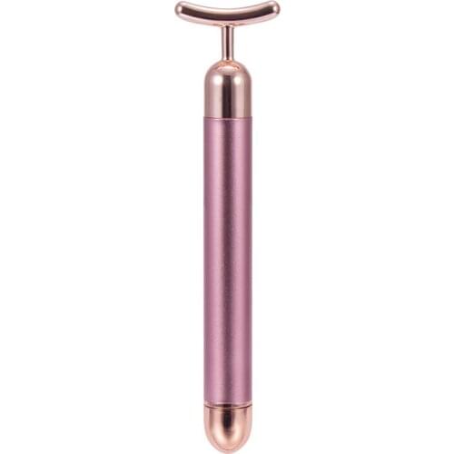 4-In-1 Electric Jade Roller Vibrating Facial Massager Rose Quartz Beauty Bar Face Lift Anti-Aging Anti-Wrinkles Skin Tightening