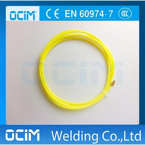 MIG MAG TFL Liner 1.2-1.6mm Welding Wire Euro Connectors 3m For Yellow Color