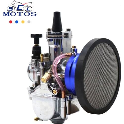 Sclmotos- 28 30mm Motorcycle Carburetor Carb With Power Jet with 50mm Air Filter Cup For ATV Buggy Quad Dirt Bike Moped Racing