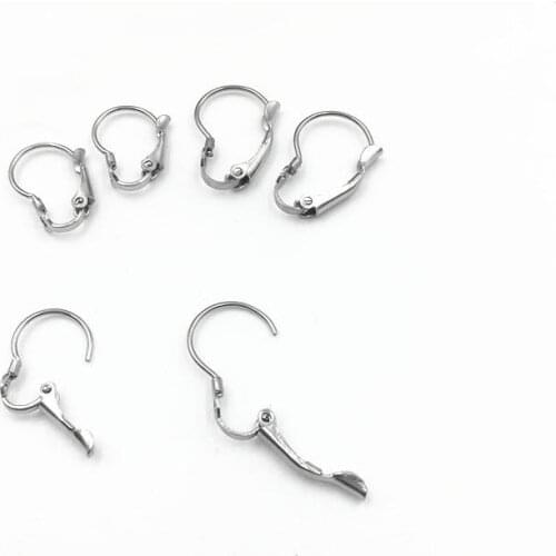 11*15mm 13*20mm Stainless Steel Leverback Earrings French Style Ear Wire Clips DIY Findings