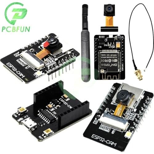 ESP32-CAM-MB WIFI ESP32 CAM Bluetooth Development Board +OV2640 Camera MICRO USB to Serial Port CH340G 4.75V-5.25V Nodemcu 8dBi