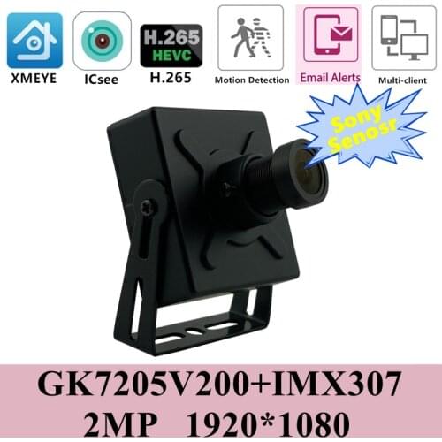 Sony IMX307+3516E IP Metal Mini Box Camera Panorama FishEye 2.8-12mm 3MP H.265 All Color Low illumination ONVIF CMS XMEYE RTSP