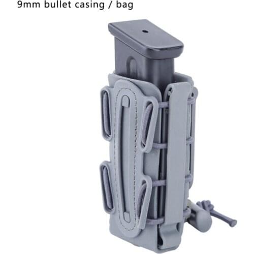Molle Tactical Single Rifle Mag Pouch Bag Magazine Pouch Walkie Talkie Bags Rifle Pocket 9mm Cartridge Holder