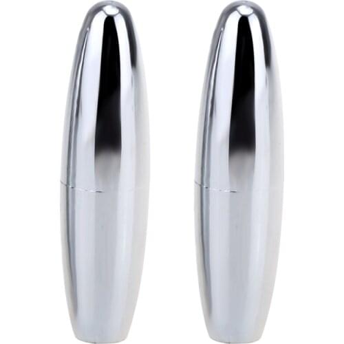 Musiclily Pro Inch Size Plastic Guitar Strat Tremolo Arm Tips Whammy Bar Knobs for USA/Mexico Strat Style, Chrome (Set of 2)