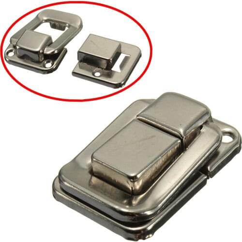 Nickelage 4pcs Fastener Toggle Lock Latch Catch 37mm x 25mm For Suitcase Case Boxes Chests Trunk