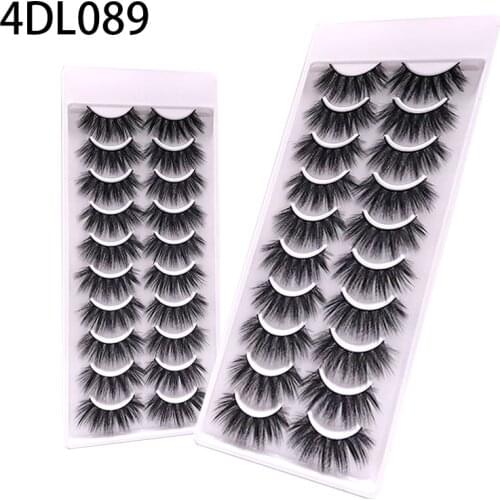 Mink eyelashes 3d mink hair eyelashes 10 pairs long makeup 3d faux nature fake lashes extension false eyelashes Wholesale