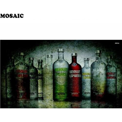 New Diy Diamond Painting,Cross-stitch Wine bottle 3D Diamond Mosaic Full square Rhinestones Painting beads Embroidey art E57