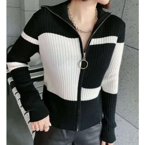 New Womens Vintage Style Sweater And Cardigan Spring And Autumn Patchwork Sweater