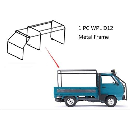 DJ WPL D12 Upgrade Truck Accessories Metal Roll Cage Rear Bucket Metal Frame RC Car Accessories rc carros
