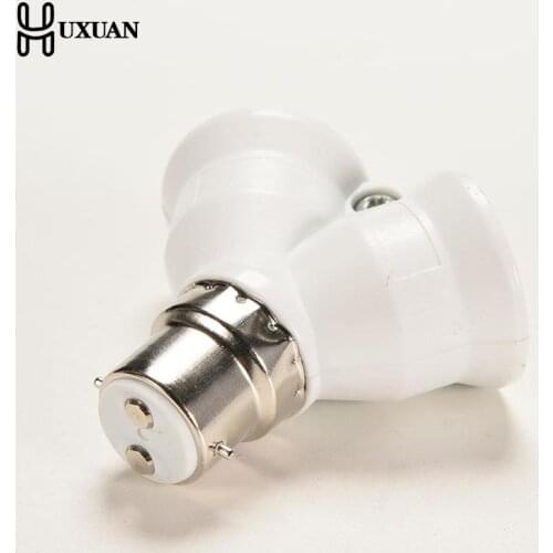 B22 To E27 Adapter Converter Socket LED Y Shape Light Lamp Bulb Splitter Adapter Converter 2 Heads Screw Lamp Base Holder
