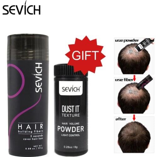 Sevich Hair Building Fiber Fluffy Thin Hair Powder Hair Loss Product Keratin Hair Regrowth Powders Concealer Instant 10 Color