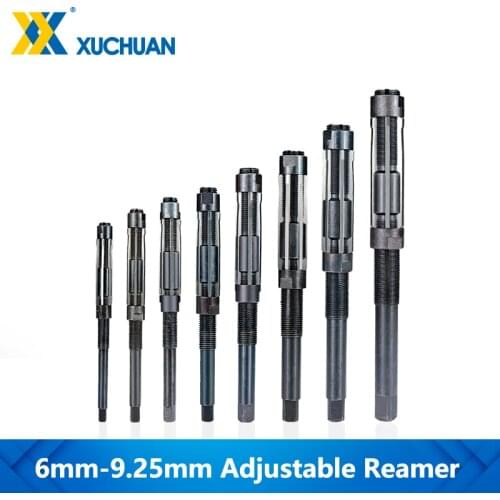 Adjustable Hand Reamer Core Drill Bits 6mm-9.25mm For Lathe Cutting Tools Size Range Alloy Steel Reamer Adjustable Hand Reamer