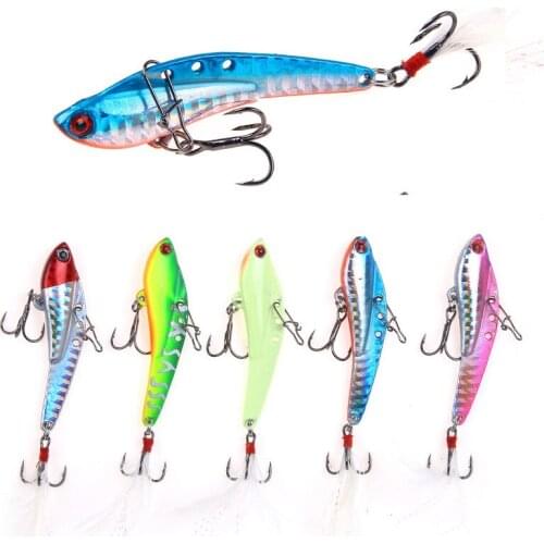 1pcs Longya VIB Lure Fishing Swimbait 13/18/25/30g 6.5/7.5CM Sequins 3D Fish Tying Iron Plate Metal Sea Cockpit Bass Bait Tackle