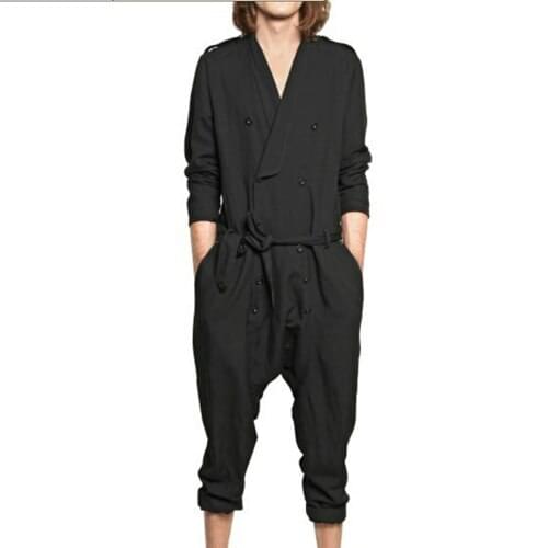 S-6XL!!Fashion casual jumpsuit loose can be customized spring and summer male trousers