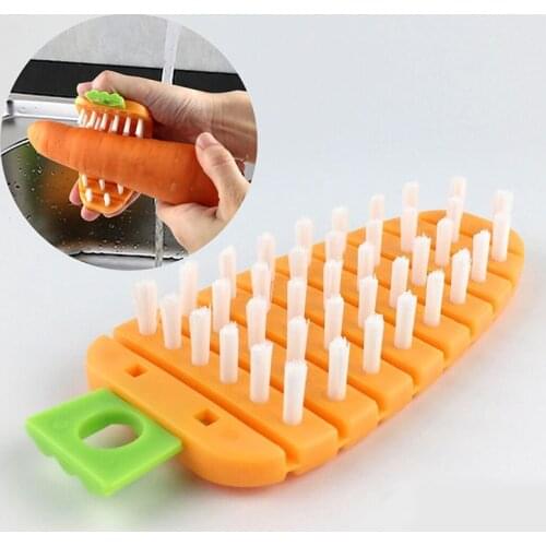 Vegetable And Fruit Cleaning Brush Flexible Potato Carrot Cucumber Cleaning Brush Cute Items Vegetable Tools Kitchen Accessories
