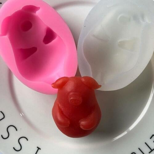 Little Pig Shaped Silicone Fondant Molds DIY 3D Birthday Cake Decorating Tools Cute Shape Candy Chocolate Mold
