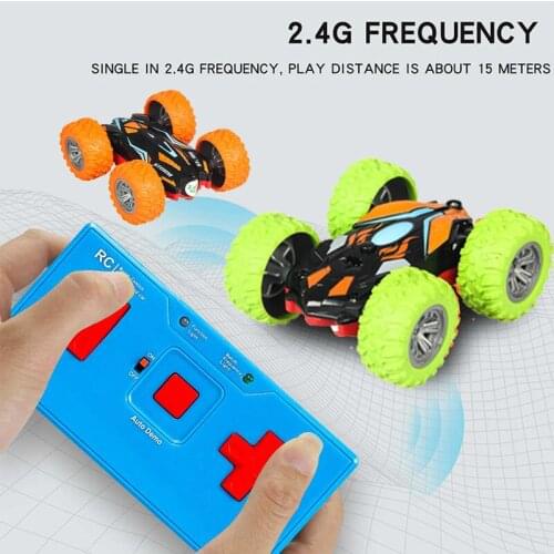 1:18 Double-side Flip RC Stunt Car 360 Rotation Buggy Portable MINI Remote Control Truck Rechargeable High Speed Climbing Car