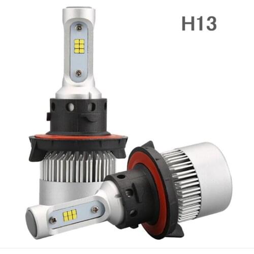 1 Set H13 9008 S2 LED Headlight Super Slim Conversion Kit 72W 8000LM CSP Y19 LED Chips All-in-one Built-in Fan H/L Lamp Bulbs