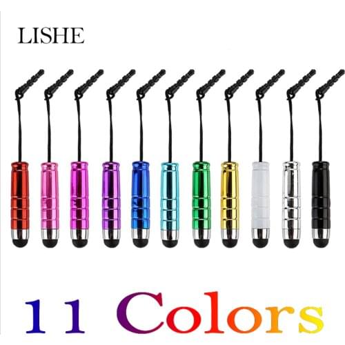 10 PCS/lot Capacitive Touch Screen Stylus Pen W/ Jack Dust Cap Pen For iPhone Samsung Huawei Universal Tablet PC Smart Phone Pen
