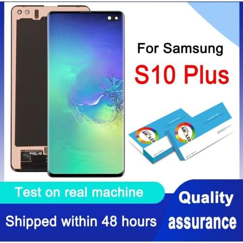 100% Original 6.4'' Super AMOLED For Samsung Galaxy S10 Plus SM-G9750 G975F LCD Display Touch Screen Digitizer Repair Parts