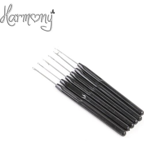 120pcs plastic crochet hook pulling needle for human hair extension use threader tools