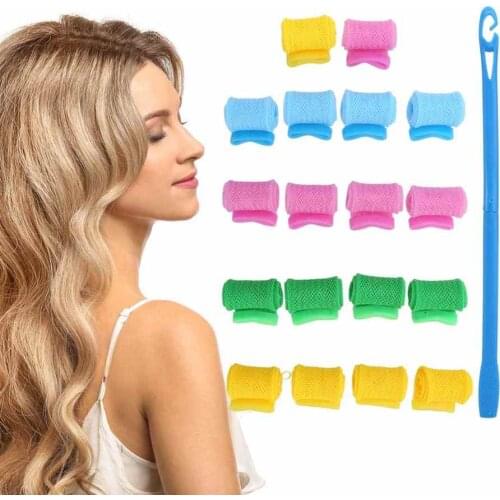 18pcs/set DIY Hair Curler Set Rollers Hair Wand Portable Hairstyle Roller Sticks Beauty Makeup Curling Hair Care Styling Tools