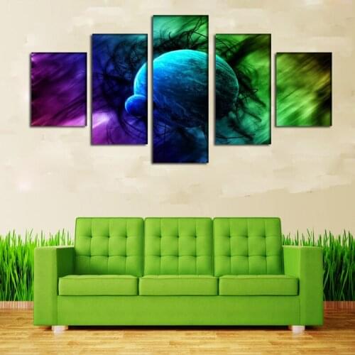 2016 New painting abstract ball colorful rainbow flash oil painting For home Wall Art Picture Unframed gift free shipping