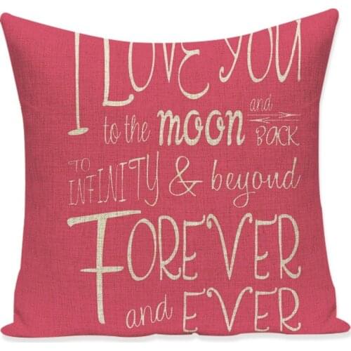 45x45cm Cushion Cover Decorative Pillow Cover for Chair and Beds Pink Loveheart Red Pillows Case Wedding Decoration