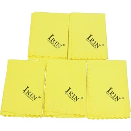 5 Pieces Cotton Cleaning Cloths Polish Cloth Towels for Guitar Violin Saxophones