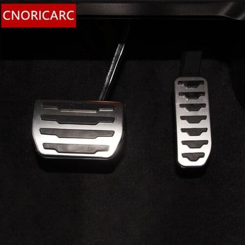 Car AT Fuel Brake Footrest Pedal Cover 2pcs For Land Rover Discovery Sport/Evoque Stainless Steel Trim Interior Accessories